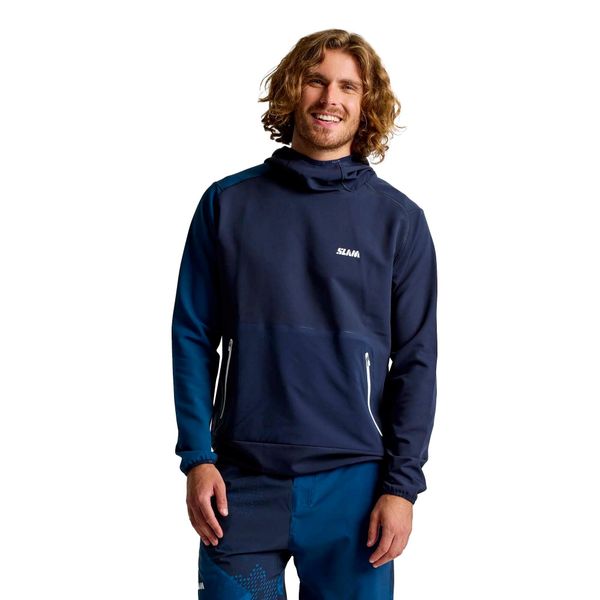 Bluza Slam Foil Tech Hoodie Dorośli. Niebieskie bluzy męskie SLAM, s, bez wzorów, z elastanu, z kapturem. Za 651.99 zł.