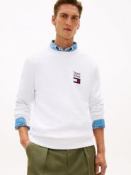 Tommy Hilfiger Bluza Mężczyźni biały, L. Białe bluzy męskie Tommy Hilfiger, l, bez wzorów, z bawełny, bez kaptura. Za 279.95 zł.
