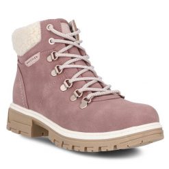 Botki Whistler. Czerwone botki damskie Whistler, bez obcasa, na płaskiej podeszwie, bez zapięcia. Za 199.99 zł.