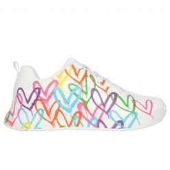 Buty Skechers Sneakersy 177977 Wmlt białe. Białe obuwie sportowe damskie bez wzorów, z syntetyku. Za 518.78 zł.