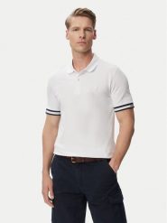 Guess Polo M6GP60 K3076 Biały Regular Fit. Białe koszulki polo męskie Guess, m, z aplikacjami, z bawełny, bez ramiączek. Za 299.99 zł.