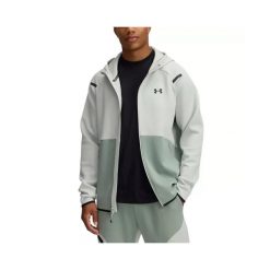 Bluza z kapturem i zamkiem błyskawicznym Under Armour Unstoppable Fleece. Zielone bluzy męskie Under Armour, xs, bez wzorów, z materiału, z kapturem. Za 467.90 zł.
