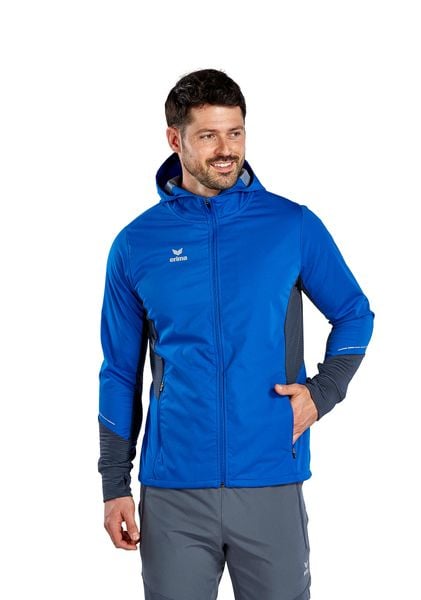 Wodoodporna kurtka Erima Racing. Niebieskie kurtki męskie Erima, xl, bez wzorów, z materiału, do biegania. Za 230.55 zł.