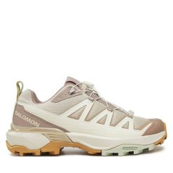 Trekkingi Salomon. Szare obuwie sportowe damskie Salomon, bez wzorów, trekkingowe. Za 509.99 zł.