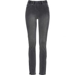 Dżinsy ze stretchem, z gumką w talii bonprix szary denim. Jeansy damskie marki bonprix. Za 44.99 zł.