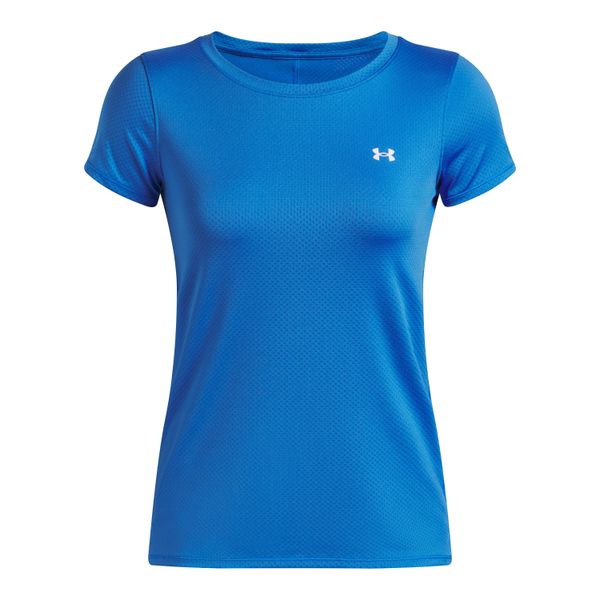 Koszulka Under Armour HeatGear. Niebieskie koszulki sportowe damskie Under Armour, xl, bez wzorów, z materiału, bez kołnierzyka. Za 191.26 zł.