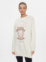 Guess Bluza Graphic V4RQ11 K68I0 Écru Regular Fit. Bluzy damskie Guess, xs, z aplikacjami, z bawełny, bez kaptura. Za 199.99 zł.