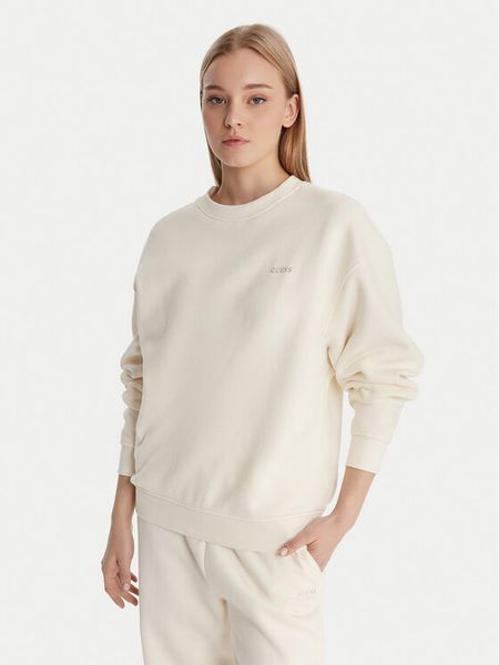 Guess Bluza V6RQ13 K9V31 Écru Regular Fit. Bluzy damskie Guess, xxs, z aplikacjami, z bawełny, bez kaptura. Za 299.99 zł.