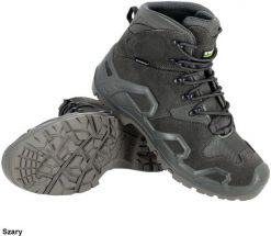 Buty trekkingowe męskie Stalco Trzewik outdoorowy skóra zamsz miechowy język lekki gumowe wstawki OXFORD membrana podeszwa antypoślizgowa olejoodporna. Zielone trekkingi męskie Stalco. Za 365.49 zł.