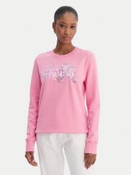 Versace Jeans Couture Bluza 80HAIE02 CF00E Różowy Regular Fit. Czerwone bluzy damskie Versace Jeans Couture, l, bez wzorów, z bawełny, bez kaptura. Za 1,029.00 zł.