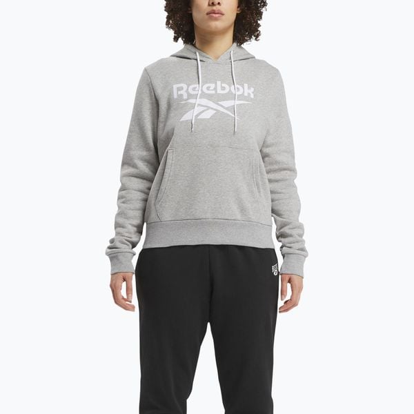 Bluza damska Reebok Identity Big Logo Fleece. Szare bluzy damskie Reebok, bez wzorów, bez kaptura. Za 179.99 zł.