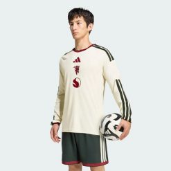 Oryginalna koszulka z trzeciego zestawu z długim rękawem Manchester United 26/27. Białe koszulki sportowe męskie Adidas, l, bez wzorów, z dzianiny, bez kołnierzyka, bez ramiączek, do piłki nożnej, climacool (adidas). Za 699.00 zł.