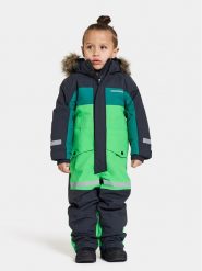 Didriksons Kombinezon zimowy Bjärven Kds Cover 2 504966 Zielony. Zielone buty zimowe chłopięce Didriksons, bez wzorów, z syntetyku, bez zapięcia. Za 469.99 zł.