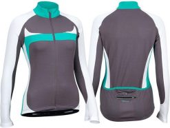Avento Women's shirt for cycling AVENTO 81BR AWT 42 Anthracite/White/Turquoise. Białe t-shirty damskie Avento, s, bez wzorów, bez kołnierzyka. Za 59.38 zł.
