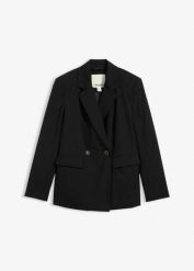 Żakiet z mieszanki wiskozy. Brązowe żakiety damskie bonprix, bez wzorów, z wiskozy, eleganckie. Za 219.99 zł.