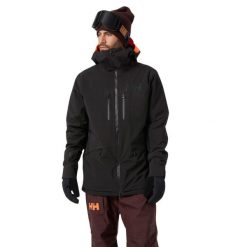 Kurtka narciarska męska Helly Hansen Garibaldi infinity. Czarne kurtki męskie Helly Hansen, na zimę, m, bez wzorów, sportowe, bez kaptura. W wyprzedaży za 1,679.00 zł.