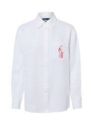 Polo Ralph Lauren Lniana bluzka Kobiety len (100%) biały, L. Białe bluzki damskie Polo Ralph Lauren, l, bez wzorów, ze lnu, bez kołnierzyka, bez ramiączek. Za 859.95 zł.