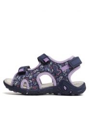 Geox Sandały J Sandal Whinberry G J35GRD0CE15CF48E M Granatowy. Niebieskie sandały dziewczęce Geox, ze skóry, bez zapięcia. Za 259.99 zł.