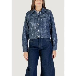 Kurtka Kobieta ONLY Onlevita Shimmer Boucle Jacket Otw. Niebieskie kurtki damskie Only, bez wzorów, z bawełny, bez kaptura. W wyprzedaży za 344.20 zł.