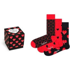 Happy Socks pudełko prezentowe 3 pary - Kocham cię 41-46. Skarpety męskie Happy Socks, bez wzorów. Za 168.99 zł.