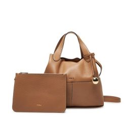 Torebka Furla. Brązowe torebki do ręki damskie Furla, bez wzorów, klasyczne, bez dodatków. Za 1,739.00 zł.
