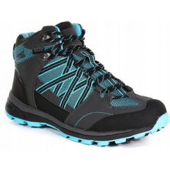 Damskie buty trekkingowe Samaris Mid RWF539. Niebieskie obuwie sportowe damskie Regatta, bez wzorów, z gumy, trekkingowe. Za 271.00 zł.