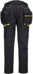 Portwest - Spodnie softshell DX4 z odpinanymi kieszeniami kaburowymi całe granatowe 42. Spodnie sportowe męskie Portwest, m, bez wzorów, z softshellu. Za 337.85 zł.