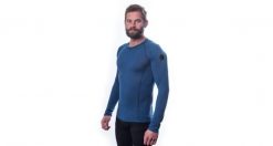SENSOR Koszulka męska Merino Air Tee LS Men deep blue-L. Niebieskie koszulki sportowe męskie Sensor, na zimę, l, bez wzorów, z materiału, bez kołnierzyka, bez ramiączek, rowerowe. Za 230.90 zł.