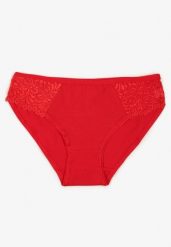 Czerwone Gładkie Majtki Figi z Bawełny Venessila. Czerwone figi damskie Born2be, l, bez wzorów, z bawełny. Za 9.99 zł.