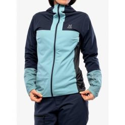Kurtka ocieplana damska Haglofs L.I.M Alpha Hood. Niebieskie kurtki sportowe damskie Haglöfs, l, bez wzorów, bez kaptura, trekkingowe. Za 969.99 zł.