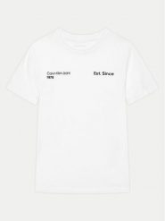 Calvin Klein Jeans T-Shirt IB0IB02236 Biały Regular Fit. Białe t-shirty dla chłopców Calvin Klein Jeans, bez wzorów, z bawełny, bez ramiączek. Za 59.99 zł.