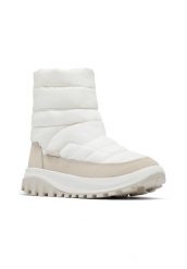 Buty zimowe damskie, Snowtrot Mid. Białe obuwie sportowe damskie Columbia, bez wzorów, z materiału. Za 379.99 zł.