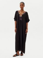 LOLA CASADEMUNT Sukienka letnia LS2516029 Czarny Relaxed Fit. Czarne sukienki damskie LOLA CASADEMUNT, na lato, s, bez wzorów, z wiskozy, bez kołnierzyka, bez ramiączek. Za 319.99 zł.