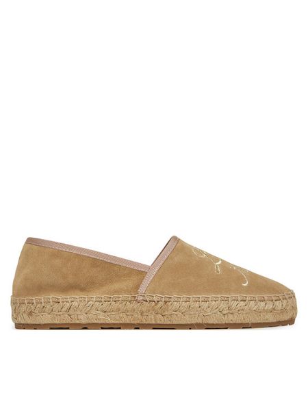 LOVE MOSCHINO Espadryle JA10272G0MIG0104 Beżowy. Brązowe espadryle damskie Love Moschino, bez wzorów, ze skóry, bez obcasa, bez zapięcia. Za 939.99 zł.