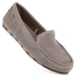 Mokasyny damskie półbuty zamszowe khaki Potocki 09301. Brązowe mokasyny damskie POTOCKI, z tkaniny, eleganckie. Za 139.99 zł.