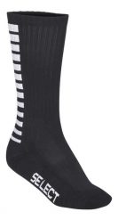 Skarpety piłkarskie treningowe męskie długie Select Striped czarne. Czarne skarpety męskie Select, bez wzorów, z bawełny. Za 90.00 zł.