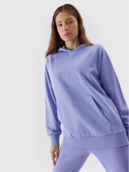 4F Bluza 4FAW23TSWSF0725 Niebieski Regular Fit. Niebieskie bluzy damskie 4f, s, bez wzorów, z bawełny, bez kaptura. Za 179.99 zł.