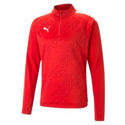 Sweatshirt 1/4 zip Puma teamLIGA Graphic. Czerwone bluzy męskie Puma, xl, bez wzorów, bez kaptura. W wyprzedaży za 185.10 zł.
