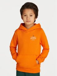 Tommy Hilfiger Bluza Logo Print KB0KB09193 Pomarańczowy Regular Fit. Brązowe bluzy dla chłopców Tommy Hilfiger, bez wzorów, z bawełny, bez ramiączek, bez kaptura. Za 229.99 zł.