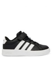Adidas Sneakersy Grand Court 3.0 Shoes Children HP3533 Czarny. Czarne buty sportowe dziewczęce Adidas, bez wzorów, ze skóry, bez zapięcia. Za 169.99 zł.