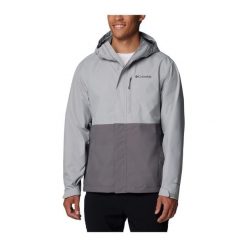 Kurtka przeciwdeszczowa Columbia Hikebound II Jacket. Szare kurtki męskie Columbia, bez wzorów, trekkingowe. Za 522.49 zł.