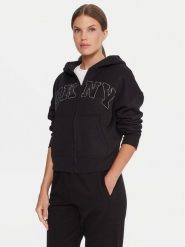 DKNY Sport Bluza DP5J9670 Czarny Regular Fit. Czarne bluzy sportowe damskie DKNY Sport, m, bez wzorów, z bawełny, bez kaptura. Za 399.99 zł.