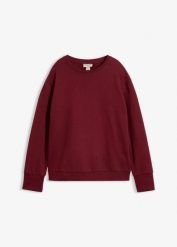 Bluza oversize z miękkiej mieszanki bawełny. Szare bluzy damskie bonprix, bez wzorów, z bawełny, bez kaptura. Za 109.99 zł.