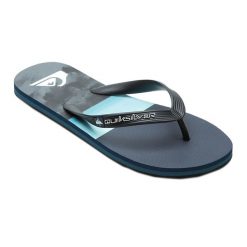 Japonki plażowe męskie Quiksilver Molokai Panel. Niebieskie klapki męskie Quiksilver, sportowe. Za 47.99 zł.
