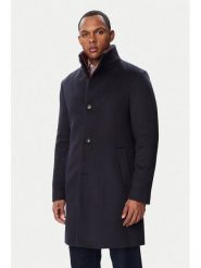 Tommy Hilfiger Płaszcz wełniany MW0MW40767 Granatowy Regular Fit. Niebieskie płaszcze męskie Tommy Hilfiger, na zimę, m, bez wzorów, z wełny, bez kaptura. Za 1,699.00 zł.