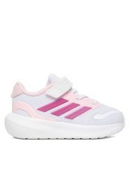 Adidas Sneakersy Runfalcon 5 JP9409 Biały. Białe buty sportowe dziewczęce Adidas, bez wzorów, z materiału, bez zapięcia. Za 148.99 zł.