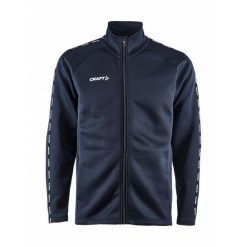 Bluza dresowa z pełnym zamkiem błyskawicznym Craft Squad 2.0. Niebieskie bluzy sportowe męskie Craft, xl, bez wzorów, z dresówki, bez kaptura, na fitness i siłownię. Za 244.65 zł.