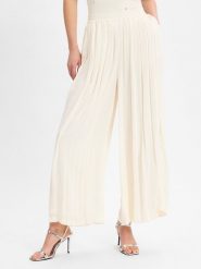 Zero Szerokie spodnie Kobiety biały jednolity, 42. Białe spodnie materiałowe damskie zero, bez wzorów, z syntetyku. Za 449.95 zł.