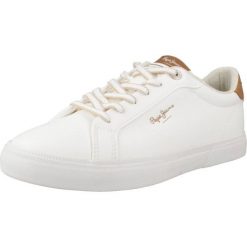Tenisówki Pepe Jeans Model Kenton Max W Kolor Biały. Białe obuwie sportowe damskie Pepe Jeans, bez wzorów, z jeansu, sportowe, bez zapięcia. Za 249.99 zł.