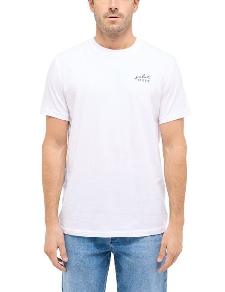 Męski T-Shirt Mustang Style Austin Bright White 1016280 2007. Białe t-shirty męskie Mustang, m, bez wzorów, bez kołnierzyka. Za 69.99 zł.